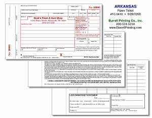 Larger image for Arkansas Handwritten Pawn Ticket 10-0410