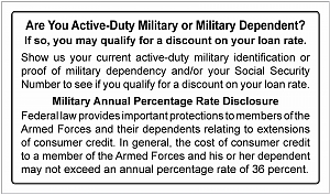 Larger image for MLA - Military ID Request Signage