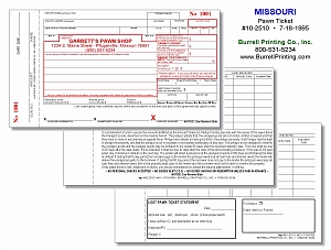 Larger image for Missouri Handwritten Pawn Ticket 10-2510