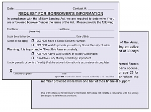 Larger image for MLA - Request for Borrower's Information w/Social