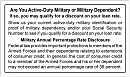 Order MLA - Military ID Request Signage