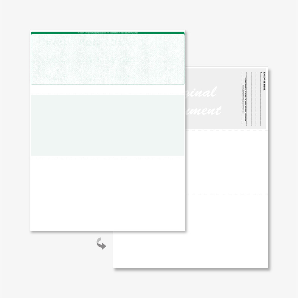 Blank – Laser Check Stock – Green