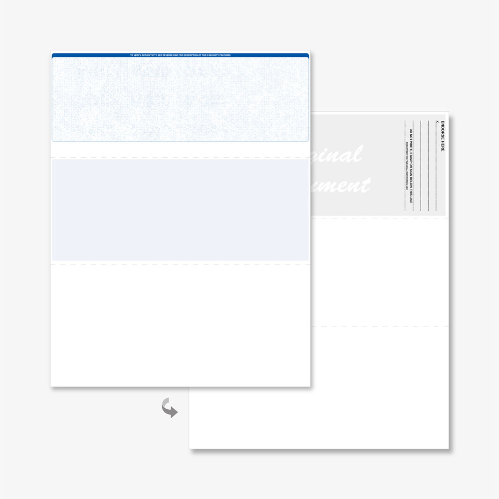Blank – Laser Check Stock – Blue